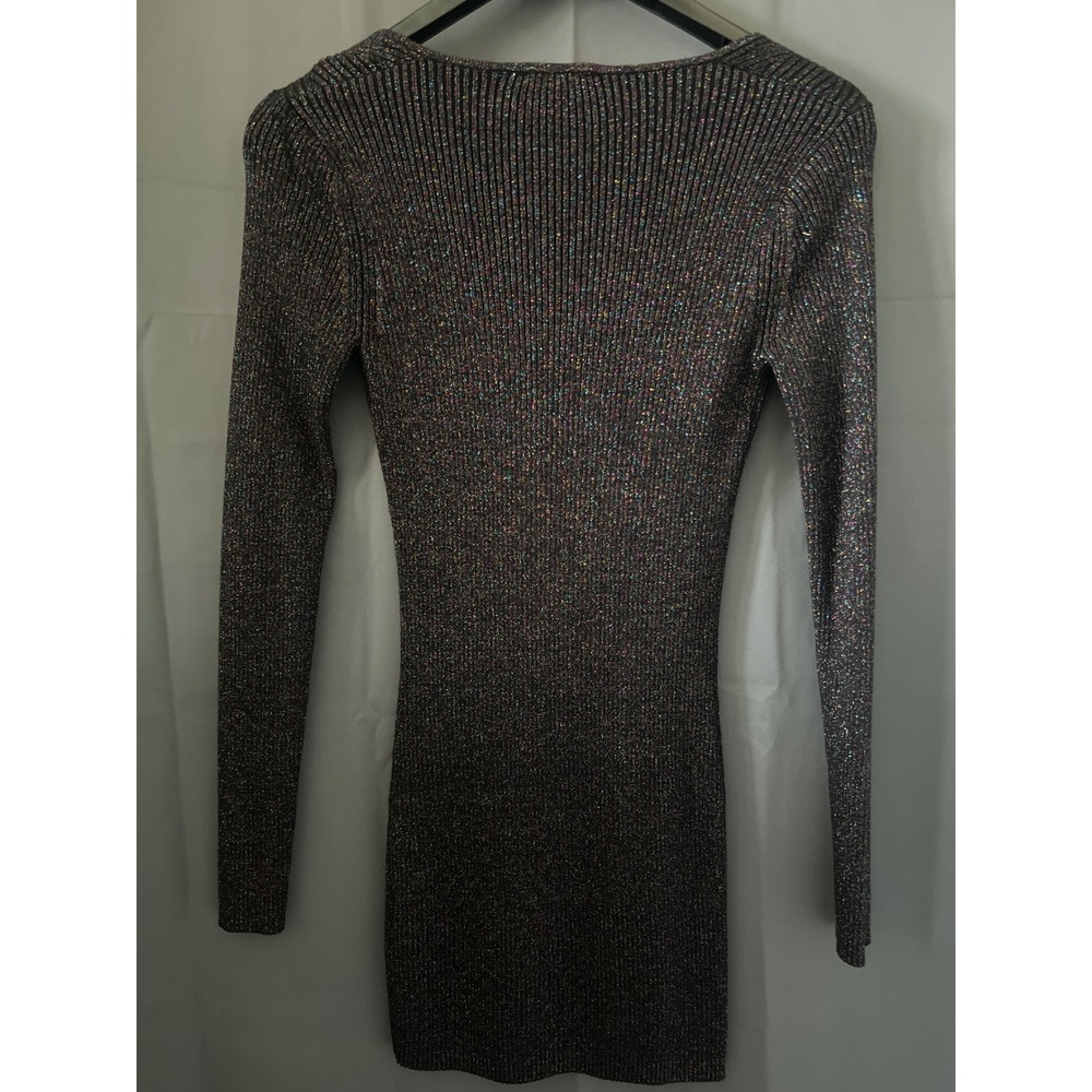 Express Metallic Ribbed Bodycon Dress - Picture 4 of 6